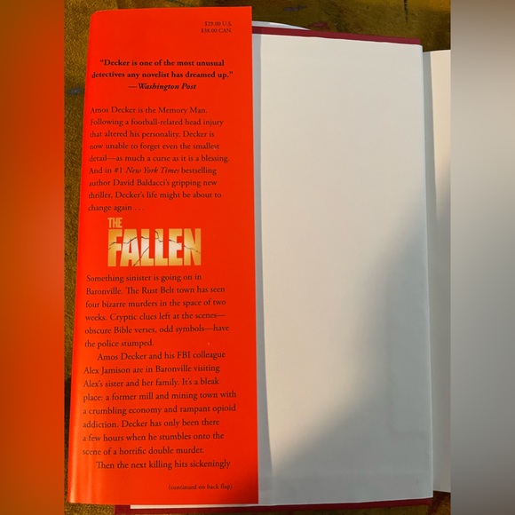 David Baldacci - The Fallen Hardcover - Picture 3 of 5